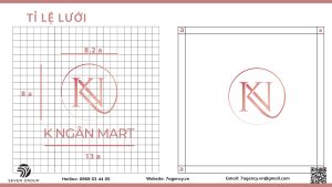 Thương hiệu K Ngân Mart sự dụng kiểu chữ Montserrat cho toàn bộ ấn phẩm nhận diện